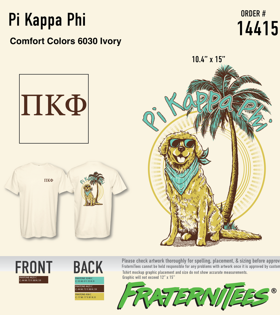 Pi Kappa Phi Beach Dog – FraterniTees LLC Custom Greek Apparel