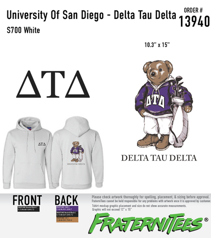 Delta Tau Delta - Bear (Champion Hoodie)