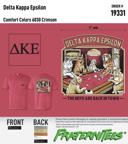 Delta Kappa Epsilon - Dogs Playing Pool