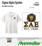 Sigma Alpha Epsilon - White Nike Dri-Fit Polo