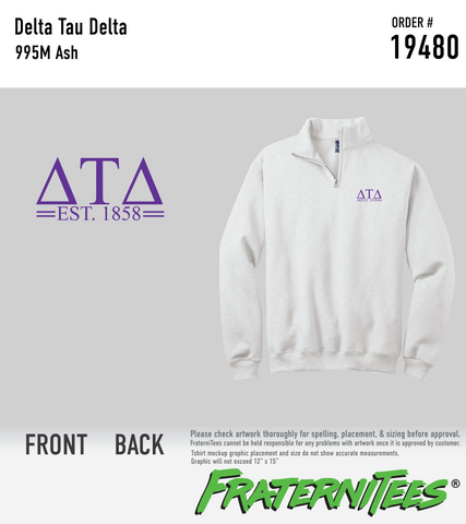 Delta Tau Delta - Quarter Zip Sweatshirt