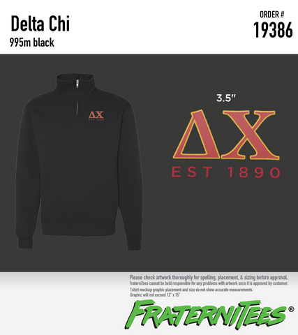 Delta Chi - 1/4 Zip Sweatshirt