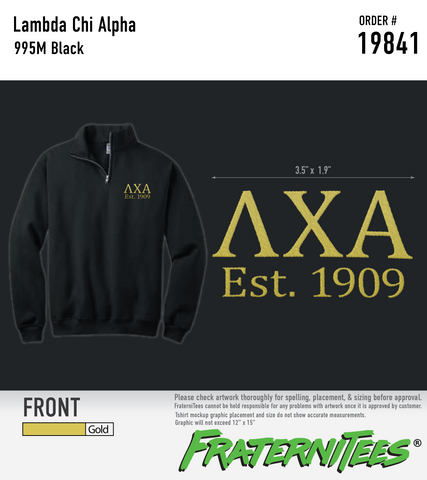 Lambda Chi Alpha - Quarter Zip Sweatshirt