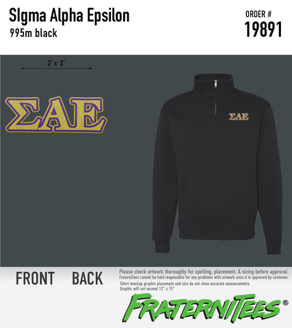 Sigma Alpha Epsilon - Quarter Zip Sweatshirt